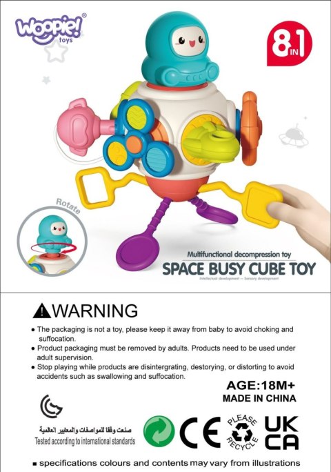 Woopie Baby WOOPIE BABY Kostka Sześciościan Montessori Sensoryczna 8w1