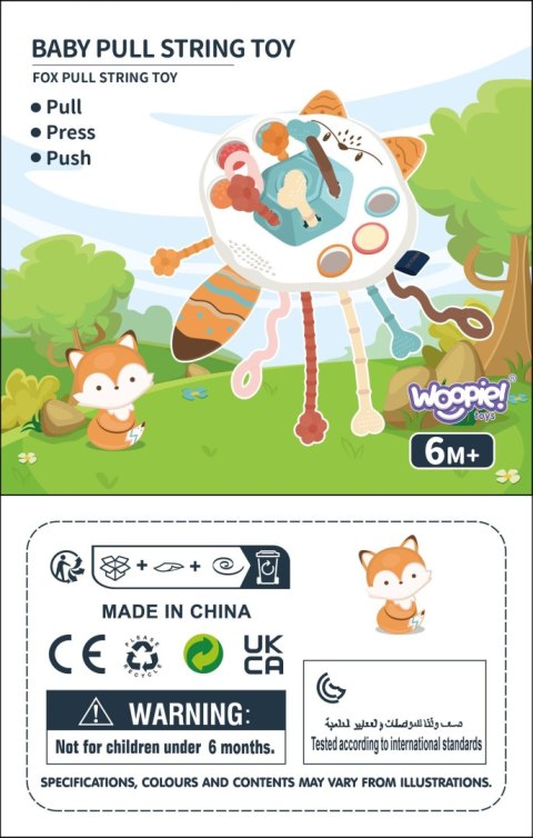 Woopie Baby WOOPIE BABY Zabawka Sensoryczna Montessori Gryzak Grzechotka Wielofunkcyjny Lis