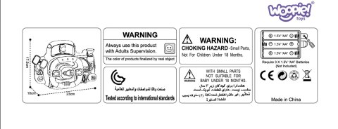 Woopie Baby WOOPIE BABY Kierownica Samochodowa Interaktywna z Swiatłami Dźwiękiem