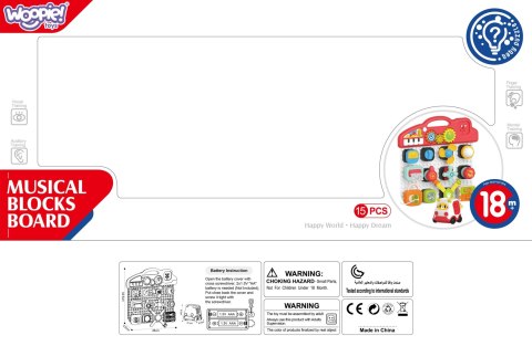 Woopie Baby WOOPIE BABY Montessori Tablica Manipulacyjna Kolorowy Panel Aktywności