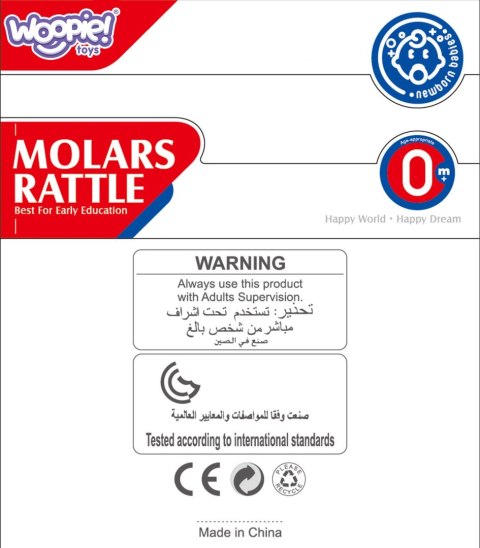 Woopie Baby WOOPIE BABY ZABAWKA SENSORYCZNA GRZECHOTKA GRYZAK 2w1