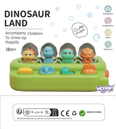 Woopie Baby WOOPIE BABY Zabawka Edukacyjna Wyskakujące Dinozaury POP-UP