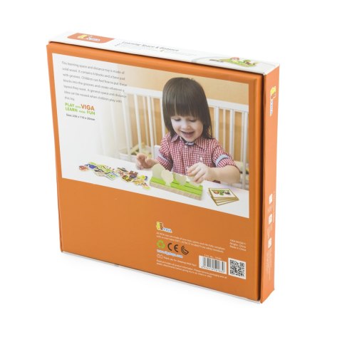 Viga Toys VIGA Drewniana Układanka Edukacyjna Nauka Odległosci 2w1
