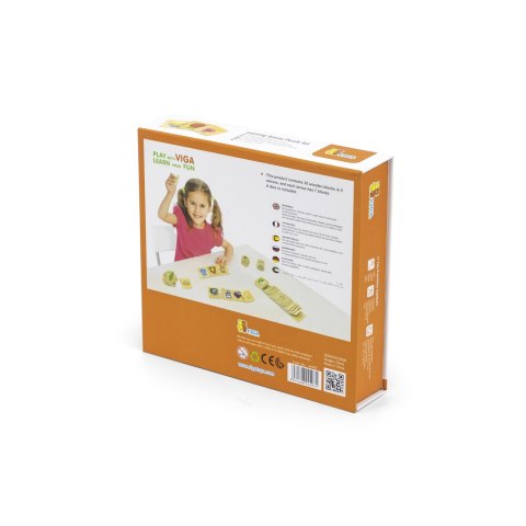 Viga Toys VIGA Gra Edukacyjna Układanka Ucząca Sortuj Zmysły 37 el. Montessori