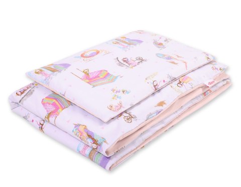 Dwustronna pościel dla dzieci 2-częściowa bawełniana 140x200 Junior - bajkowe księżniczki Bobono Dwustronna pościel dla dzieci 2-częściowa bawełniana 140x200 Junior - bajkowe księżniczki Bobono