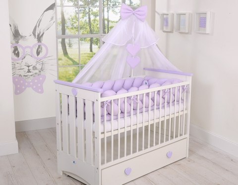 Ochraniacz warkocz pleciony do łóżeczka XXL - fioletowy My Sweet Baby