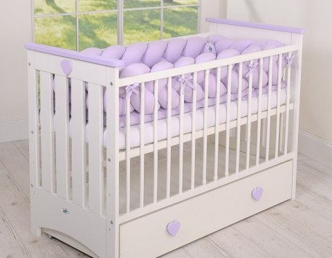 Ochraniacz warkocz pleciony do łóżeczka XXL - fioletowy My Sweet Baby