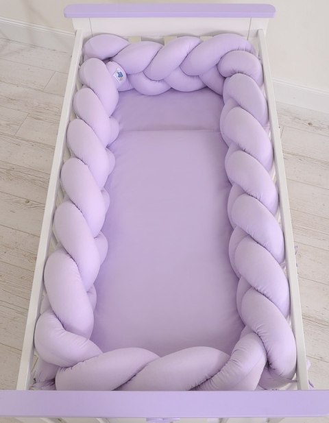 Ochraniacz warkocz pleciony do łóżeczka XXL - fioletowy My Sweet Baby