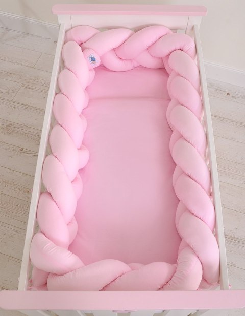 Ochraniacz warkocz pleciony do łóżeczka XXL - różowy My Sweet Baby Ochraniacz warkocz pleciony do łóżeczka XXL - różowy My Sweet Baby