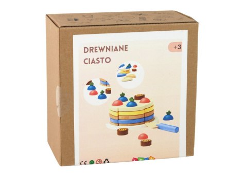 Drewniane Ciasto Tort Kawałki 8 ele. Drewniane Ciasto Tort Kawałki 8 ele.