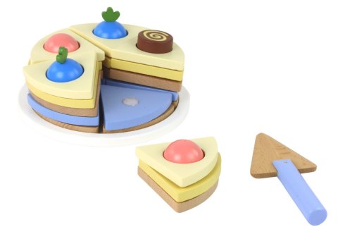 Drewniane Ciasto Tort Kawałki 8 ele. Drewniane Ciasto Tort Kawałki 8 ele.