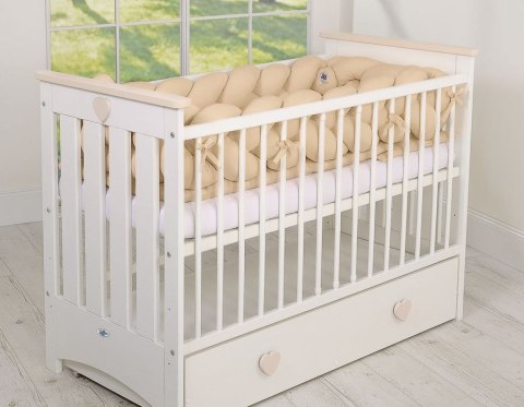 Ochraniacz warkocz pleciony do łóżeczka XXL - beżowy My Sweet Baby Ochraniacz warkocz pleciony do łóżeczka XXL - beżowy My Sweet Baby