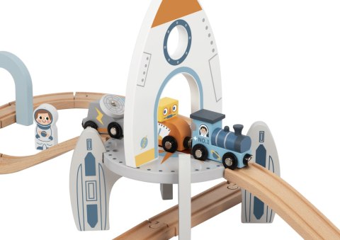 Tooky Toy TOOKY TOY Drewniana Kolejka Kosmiczna Zestaw Tory Tooky Toy TOOKY TOY Drewniana Kolejka Kosmiczna Zestaw Tory