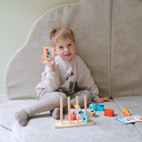 TOOKY TOY Krab Układanka Drewniana Stosy Klocki Bloki Pastelowy TOOKY TOY Krab Układanka Drewniana Stosy Klocki Bloki Pastelowy