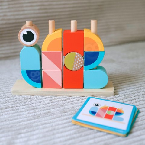 TOOKY TOY Krab Układanka Drewniana Stosy Klocki Bloki Pastelowy TOOKY TOY Krab Układanka Drewniana Stosy Klocki Bloki Pastelowy