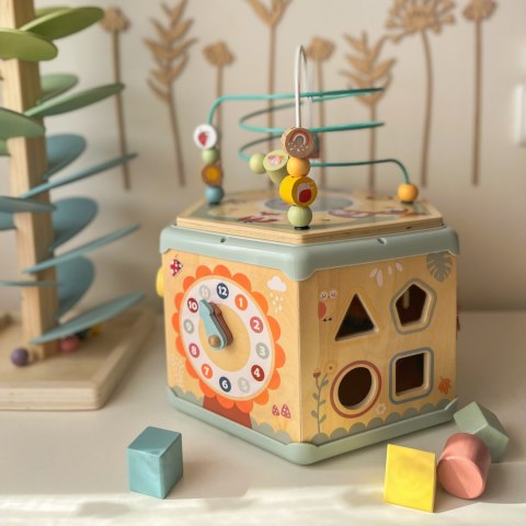 TOOKY TOY Interaktywny Drewniany Sześciokąt Montessori Otwierane Pudełko TOOKY TOY Interaktywny Drewniany Sześciokąt Montessori Otwierane Pudełko
