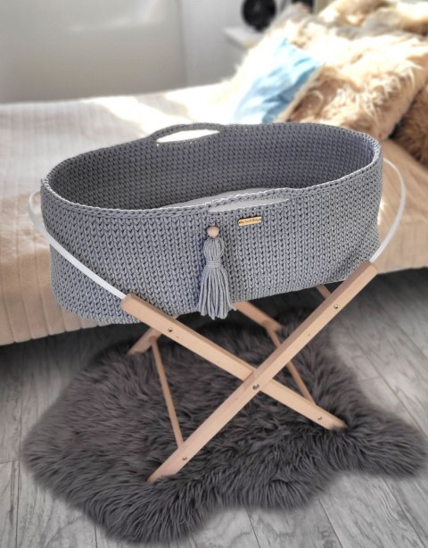 Kosz Mojżesza BOHO Handmade - ciemny szary My Sweet Baby Kosz Mojżesza BOHO Handmade - ciemny szary My Sweet Baby