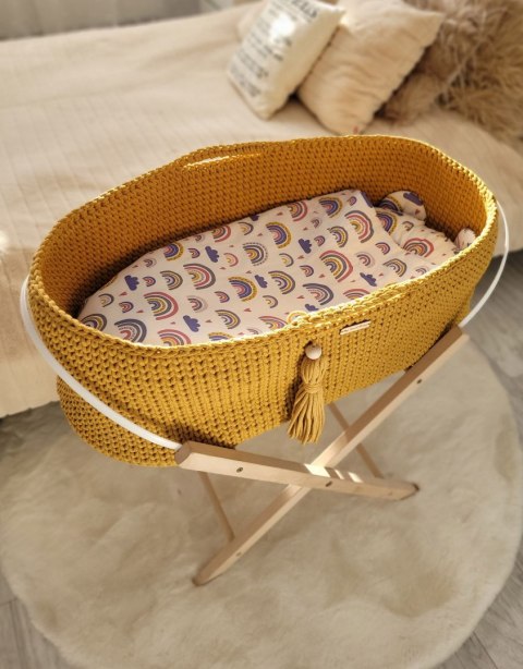 Kosz Mojżesza BOHO Handmade - musztardowy My Sweet Baby Kosz Mojżesza BOHO Handmade - musztardowy My Sweet Baby