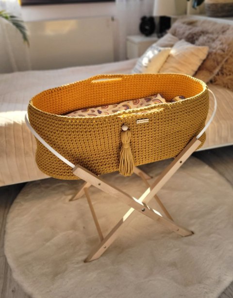 Kosz Mojżesza BOHO Handmade - musztardowy My Sweet Baby Kosz Mojżesza BOHO Handmade - musztardowy My Sweet Baby