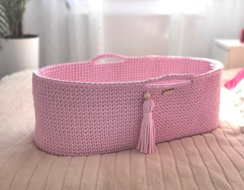 Kosz Mojżesza BOHO Handmade - różowy My Sweet Baby Kosz Mojżesza BOHO Handmade - różowy My Sweet Baby