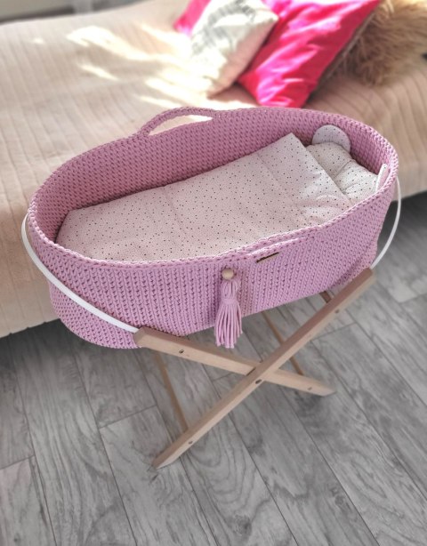 Kosz Mojżesza BOHO Handmade - różowy My Sweet Baby Kosz Mojżesza BOHO Handmade - różowy My Sweet Baby