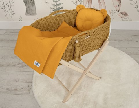 Pościel dla niemowląt z wypełnieniem kołderka i poduszka Miś - zestaw 2cz. - musztardowy My Sweet Baby Pościel dla niemowląt z wypełnieniem kołderka i poduszka Miś - zestaw 2cz. - musztardowy My Sweet Baby