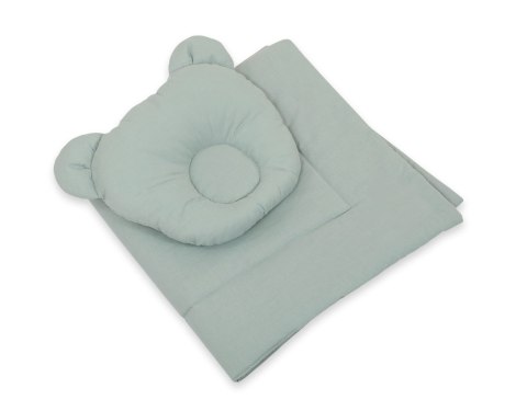Pościel dla niemowląt z wypełnieniem kołderka i poduszka Miś - zestaw 2cz. - szałwia My Sweet Baby Pościel dla niemowląt z wypełnieniem kołderka i poduszka Miś - zestaw 2cz. - szałwia My Sweet Baby