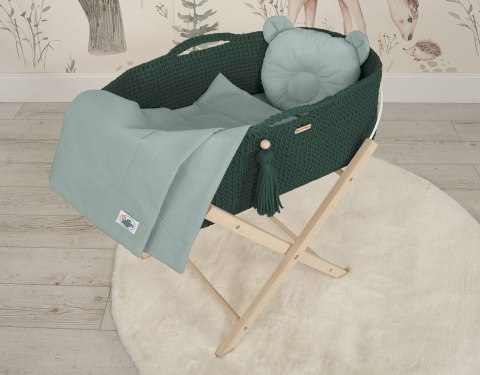 Pościel dla niemowląt z wypełnieniem kołderka i poduszka Miś - zestaw 2cz. - szałwia My Sweet Baby Pościel dla niemowląt z wypełnieniem kołderka i poduszka Miś - zestaw 2cz. - szałwia My Sweet Baby