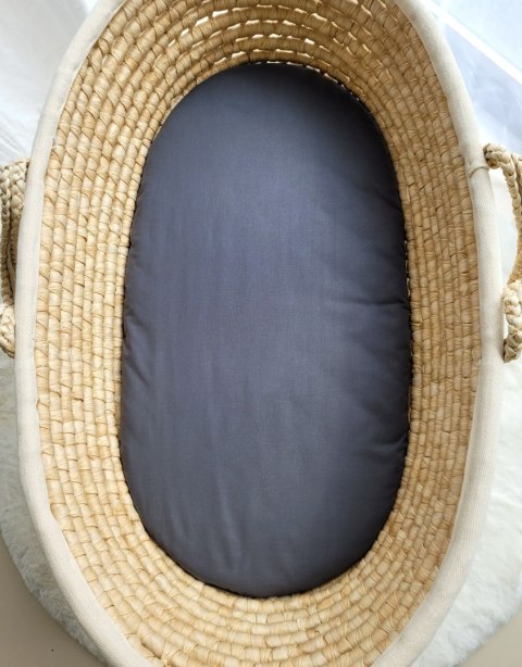Prześcieradło bawełniane do kosza Mojżesza Boho wózka gondoli 75x35 cm - antracyt My Sweet Baby Prześcieradło bawełniane do kosza Mojżesza Boho wózka gondoli 75x35 cm - antracyt My Sweet Baby