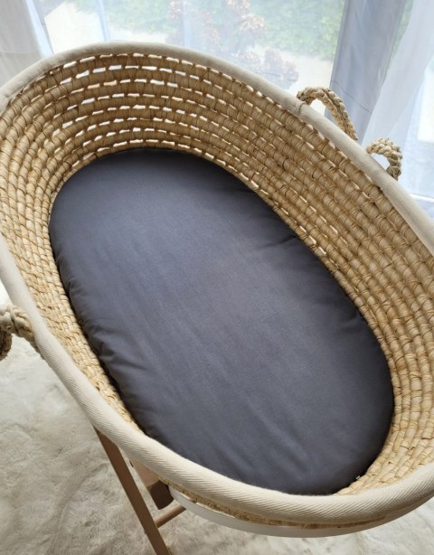 Prześcieradło bawełniane do kosza Mojżesza Boho wózka gondoli 75x35 cm - antracyt My Sweet Baby Prześcieradło bawełniane do kosza Mojżesza Boho wózka gondoli 75x35 cm - antracyt My Sweet Baby