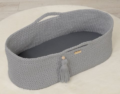 Prześcieradło bawełniane do kosza Mojżesza Boho wózka gondoli 75x35 cm - antracyt My Sweet Baby Prześcieradło bawełniane do kosza Mojżesza Boho wózka gondoli 75x35 cm - antracyt My Sweet Baby