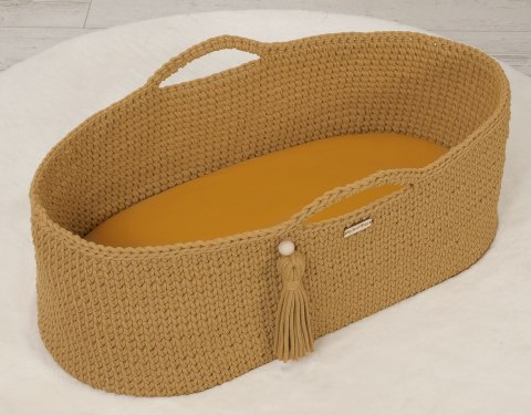 Prześcieradło bawełniane do kosza Mojżesza Boho wózka gondoli 75x35 cm - musztardowe My Sweet Baby Prześcieradło bawełniane do kosza Mojżesza Boho wózka gondoli 75x35 cm - musztardowe My Sweet Baby
