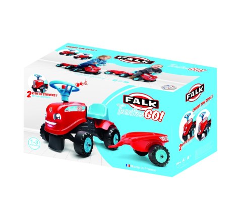 FALK FALK Traktorek GO Czerwony z Przyczepką od 1 roku
