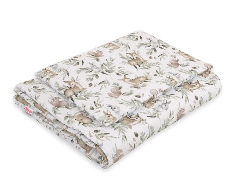 Komplet pościeli dla dzieci z wypełnieniem 135x100 cm - woodland olive Bobono Komplet pościeli dla dzieci z wypełnieniem 135x100 cm - woodland olive Bobono