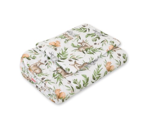 Komplet pościeli dla niemowląt z wypełnieniem 2-cz 75x100cm NEWBORN - woodland green Bobono Komplet pościeli dla niemowląt z wypełnieniem 2-cz 75x100cm NEWBORN - woodland green Bobono
