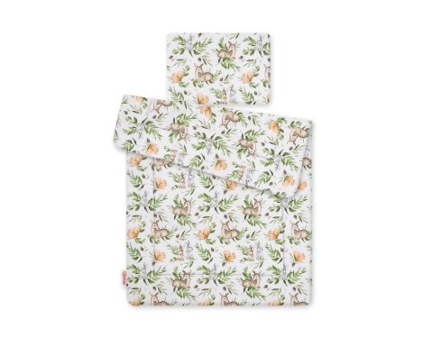 Komplet pościeli dla niemowląt z wypełnieniem 2-cz 75x100cm NEWBORN - woodland green Bobono Komplet pościeli dla niemowląt z wypełnieniem 2-cz 75x100cm NEWBORN - woodland green Bobono