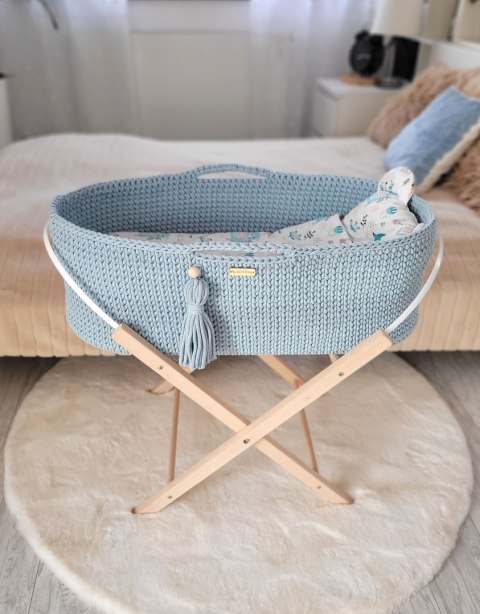 Kosz Mojżesza BOHO Handmade - misty blue My Sweet Baby Kosz Mojżesza BOHO Handmade - misty blue My Sweet Baby