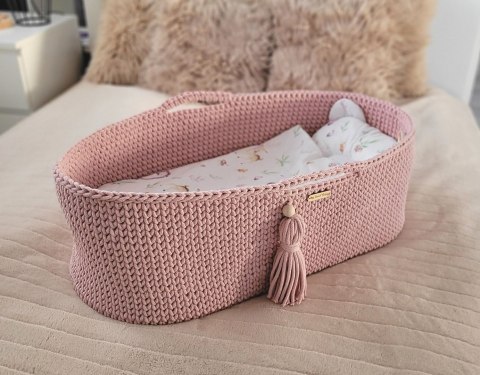 Kosz Mojżesza BOHO Handmade ze stojakiem - pastel pink My Sweet Baby Kosz Mojżesza BOHO Handmade ze stojakiem - pastel pink My Sweet Baby