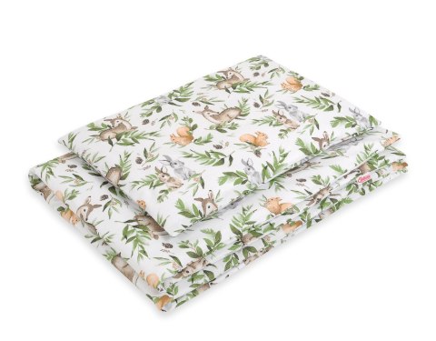 Pościel dla dzieci 2-częściowa bawełniana 120x90 cm - woodland green Bobono Pościel dla dzieci 2-częściowa bawełniana 120x90 cm - woodland green Bobono