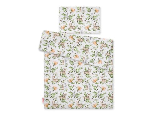 Pościel dla dzieci 2-częściowa bawełniana 120x90 cm - woodland green Bobono Pościel dla dzieci 2-częściowa bawełniana 120x90 cm - woodland green Bobono
