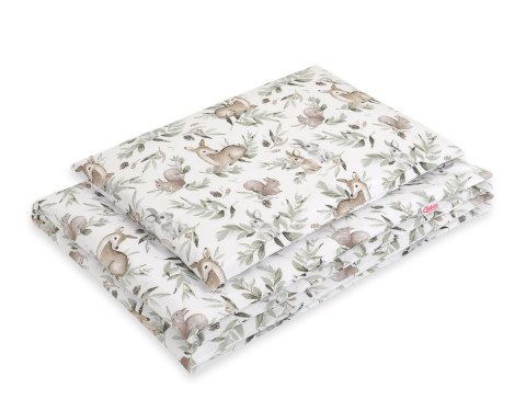 Pościel dla dzieci 2-częściowa bawełniana 135x100 cm - woodland olive Bobono Pościel dla dzieci 2-częściowa bawełniana 135x100 cm - woodland olive Bobono