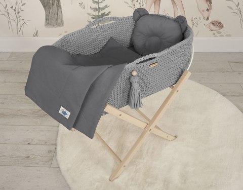 Pościel dla niemowląt z wypełnieniem kołderka i poduszka Miś - zestaw 2cz. - antracyt My Sweet Baby Pościel dla niemowląt z wypełnieniem kołderka i poduszka Miś - zestaw 2cz. - antracyt My Sweet Baby