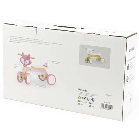 Viga Toys VIGA PolarB Drewniany Jeździk Lisek Miękkie Koła