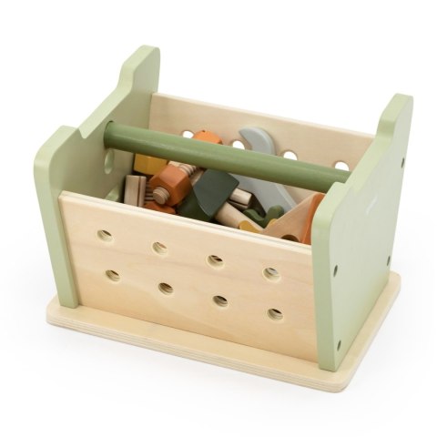 Viga Toys VIGA PolarB Mini Warsztat 2w1 Skrzynka z Narzędziami Zestaw Drewniany