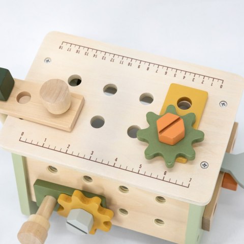 Viga Toys VIGA PolarB Mini Warsztat 2w1 Skrzynka z Narzędziami Zestaw Drewniany