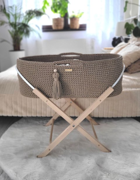 Kosz Mojżesza BOHO Handmade ze stojakiem sand My Sweet Baby Kosz Mojżesza BOHO Handmade ze stojakiem sand My Sweet Baby