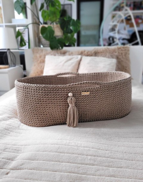 Kosz Mojżesza BOHO Handmade ze stojakiem sand My Sweet Baby Kosz Mojżesza BOHO Handmade ze stojakiem sand My Sweet Baby