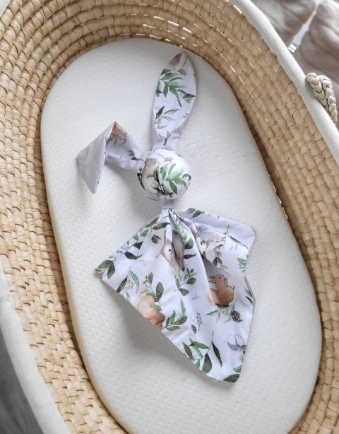 Miękka przytulanka kocyk króliczek z bawełny -Woodland green/ szary My Sweet Baby Miękka przytulanka kocyk króliczek z bawełny -Woodland green/ szary My Sweet Baby