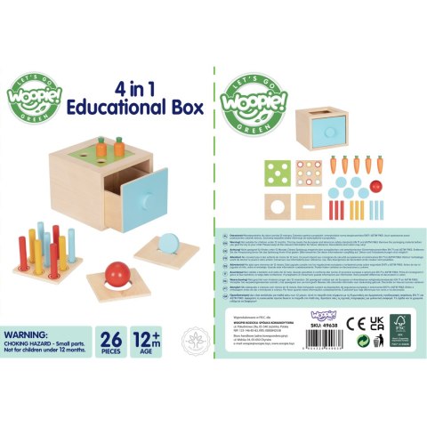 Woopie Let's Go Green WOOPIE GREEN Drewniana Szuflada Edukacyjna Sorter Montessori Woopie Let's Go Green WOOPIE GREEN Drewniana Szuflada Edukacyjna Sorter Montessori