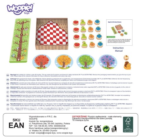 Woopie Let's Go Green WOOPIE GREEN Wiewiórka w Sadzie Gra Planszowa Rodzinna FSC Woopie Let's Go Green WOOPIE GREEN Wiewiórka w Sadzie Gra Planszowa Rodzinna FSC